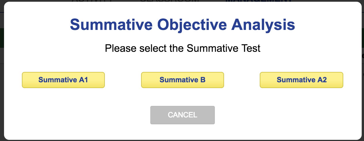 Summative Objective Analysis Popup
